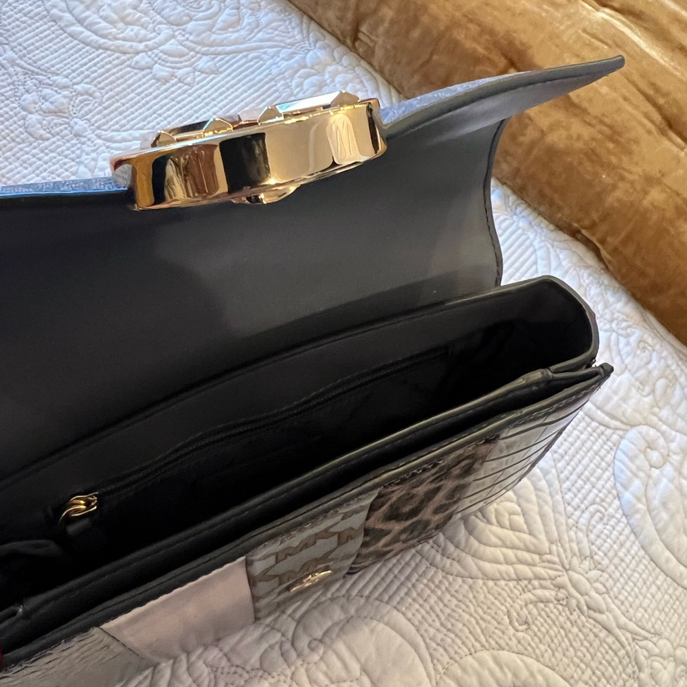 Michael Kors Leopard Print and Gray Shoulder Bag - Picture 3 of 4